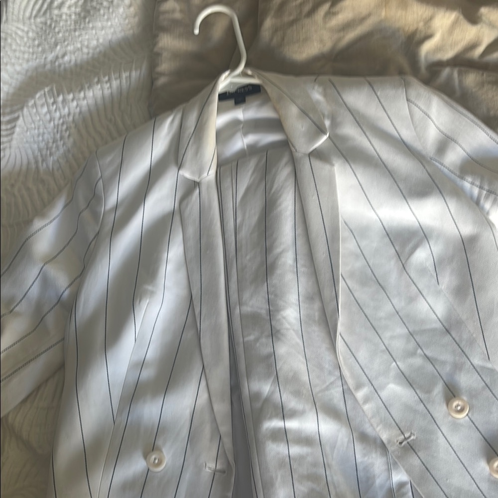 White Pinstripe Blazer and pants